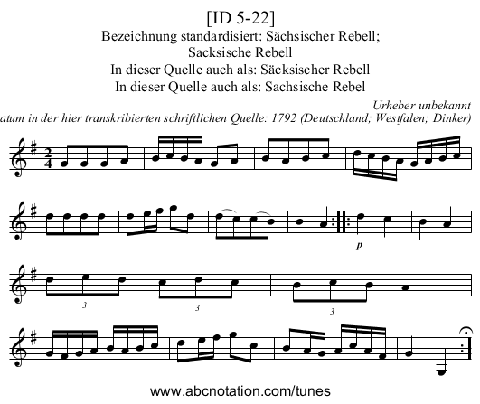 [ID 5-22] - staff notation