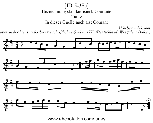 [ID 5-38a] - staff notation