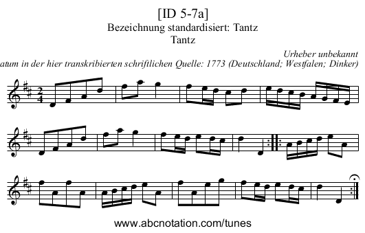 [ID 5-7a] - staff notation