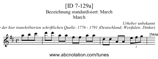 [ID 7-129a] - staff notation