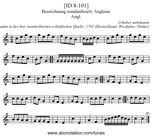 [ID 8-101] - staff notation