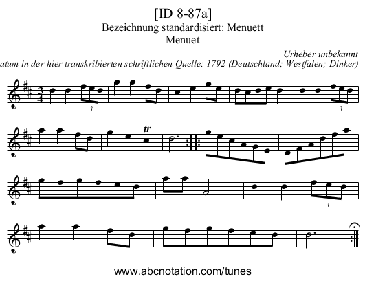 [ID 8-87a] - staff notation