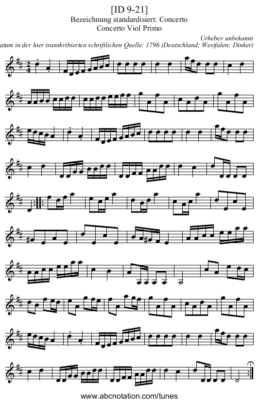 [ID 9-21] - staff notation