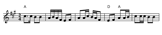 Ida Red - staff notation