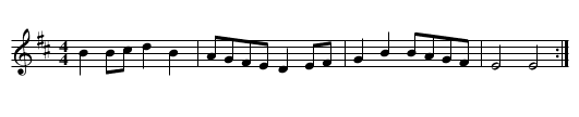 Idbury Hill - staff notation