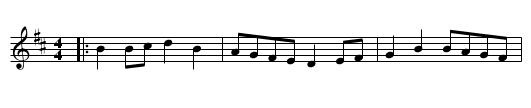 Idbury Hill - staff notation