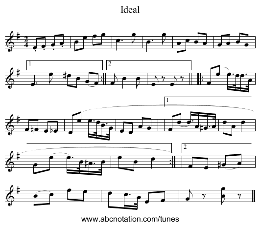 Ideal - staff notation