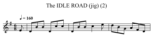 IDLE ROAD (jig) (2), The - staff notation