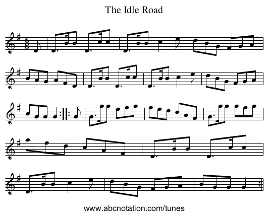 Idle Road, The - staff notation