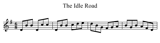 Idle Road, The - staff notation