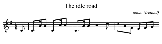 idle road, The  - staff notation
