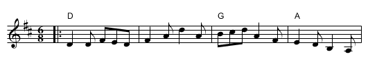 Idlewild Jig - staff notation