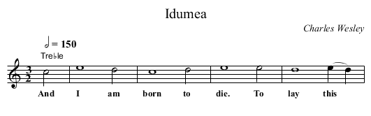 Idumea - staff notation