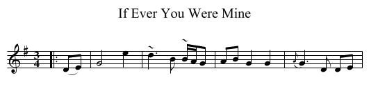 If Ever You Were Mine - staff notation