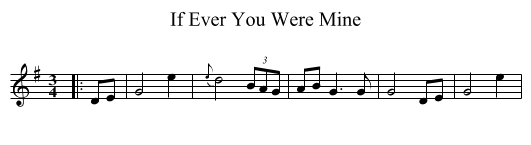 If Ever You Were Mine - staff notation