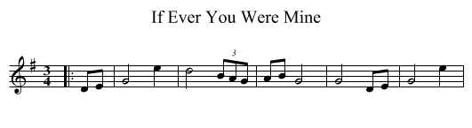 If Ever You Were Mine - staff notation