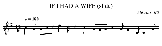 IF I HAD A WIFE (slide) - staff notation