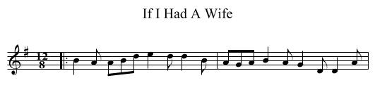 If I Had A Wife - staff notation