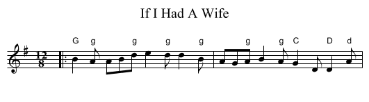 If I Had A Wife - staff notation