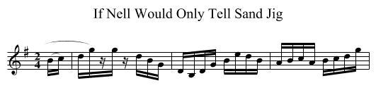 If Nell Would Only Tell Sand Jig - staff notation