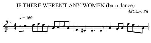 IF THERE WEREN'T ANY WOMEN (barn dance) - staff notation