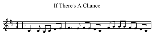 If There's A Chance - staff notation