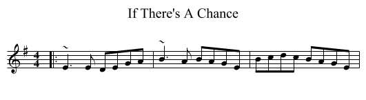 If There's A Chance - staff notation
