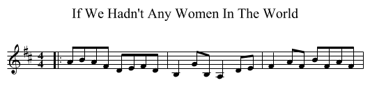 If We Hadn't Any Women In The World - staff notation