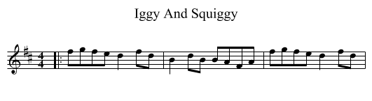 Iggy And Squiggy - staff notation