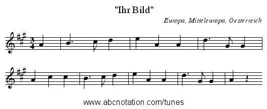 Ihr Bild - staff notation