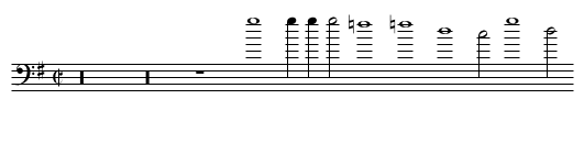 Il bianco e dolce cigno - staff notation