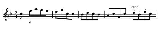 Il CROCCIATO - staff notation