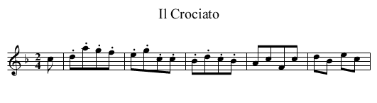 Il Crociato - staff notation