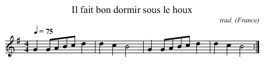 Il fait bon dormir sous le houx - staff notation
