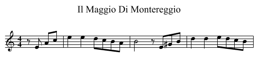 Il Maggio Di Montereggio - staff notation