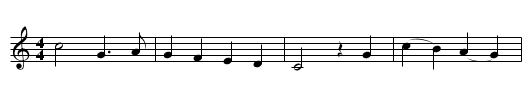 Ilkla Moor Baht 'AT - staff notation