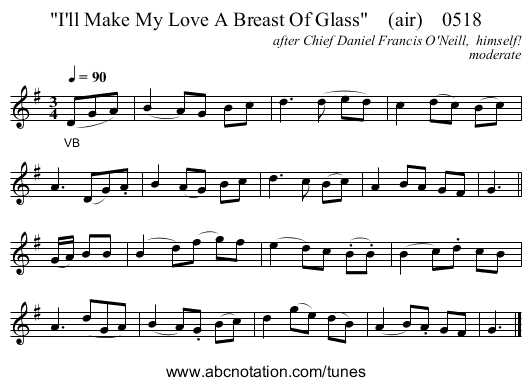 I'll Make My Love A Breast Of Glass (air) 0518 - staff notation