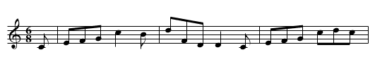 I'll make thee be fain to follow me - staff notation
