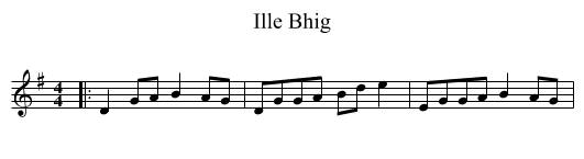 Ille Bhig - staff notation