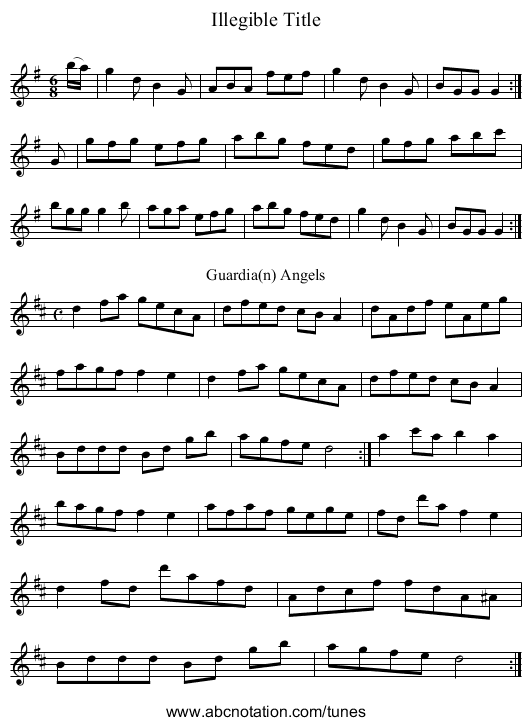 Illegible Title - staff notation
