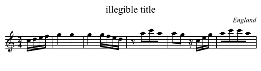 illegible title - staff notation