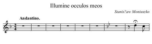 Illumine occulos meos - staff notation