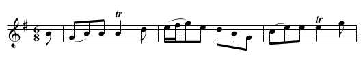 I'm a top of Tom Tickler's Ground - staff notation