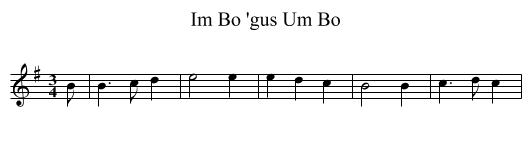 Im Bo 'gus Um Bo - staff notation