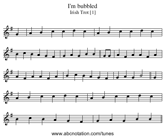 I'm bubbled - staff notation