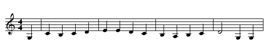 I'm My Own Granpa - staff notation