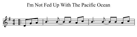 I'm Not Fed Up With The Pacific Ocean - staff notation