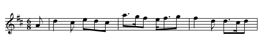 I'M OUT O' MY WITS WI' YOUR TWA HAZEL EEN. - staff notation