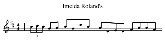 Imelda Roland's - staff notation