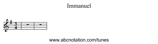 Immanuel - staff notation